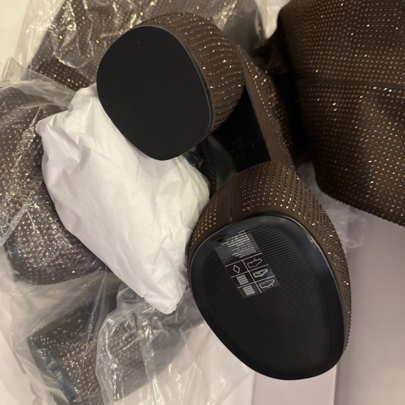 H&M Studio Sequined Rhinestones Embellished Boots - Picture 4 of 6